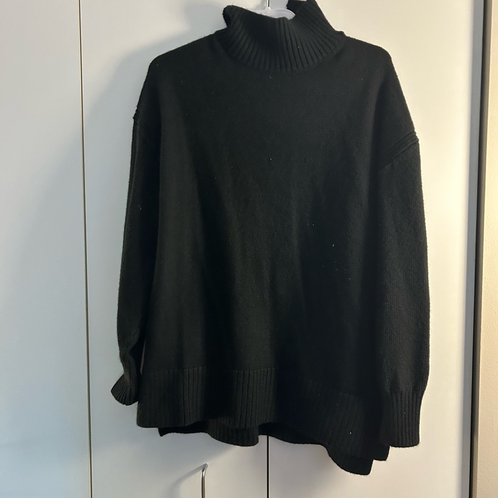 H&M Black Oversized Turtleneck Sweater